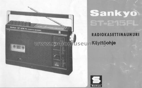 Cassette Recorder ST-215FL; Sankyo Seiki Mfg.Co. (ID = 1481320) Radio