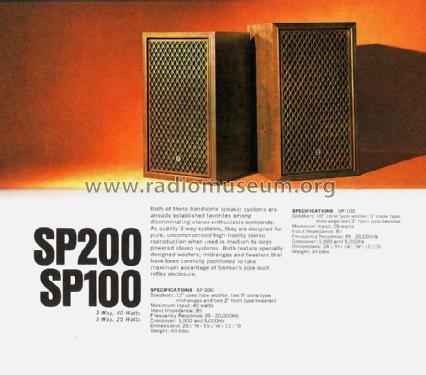 3 Way - 3 Speaker SP-100; Sansui Electric Co., (ID = 1737915) Speaker-P