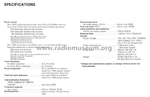 Definition BA3000; Sansui Electric Co., (ID = 1983268) Ampl/Mixer