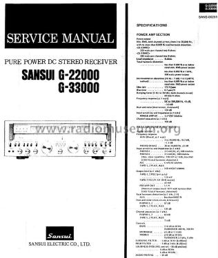 G-33000; Sansui Electric Co., (ID = 1753274) Radio