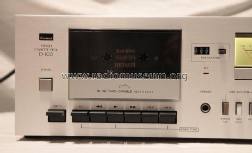 Stereo Cassette Deck D-100; Sansui Electric Co., (ID = 2132993) Sonido-V