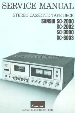 Stereo Cassette Deck SC-3003; Sansui Electric Co., (ID = 840719) R-Player