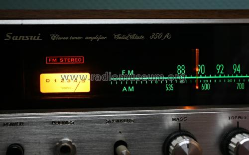 Stereo Receiver 350A; Sansui Electric Co., (ID = 3109249) Radio