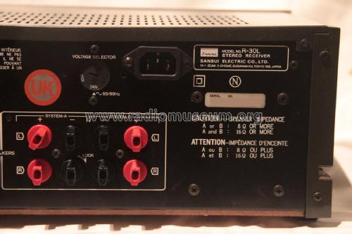 Stereo Receiver R-30L; Sansui Electric Co., (ID = 1745573) Radio