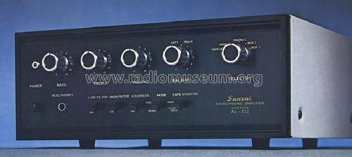 Stereophonic Amplifier AU-222; Sansui Electric Co., (ID = 673934) Ampl/Mixer