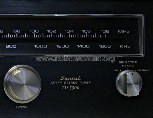 AM/FM Stereo Tuner TU-5500; Sansui Electric Co., (ID = 3112234) Radio