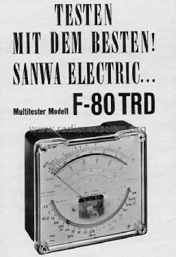 Multitester F-80TRD; Sanwa Electric (ID = 296692) Equipment