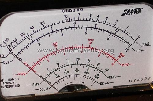 Transistorized Multimeter PEM-6; Sanwa Electric (ID = 928948) Equipment