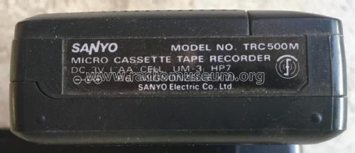 2 Speed Microcassette Recorder TRC500M; Sanyo Electric Co. (ID = 3096848) R-Player