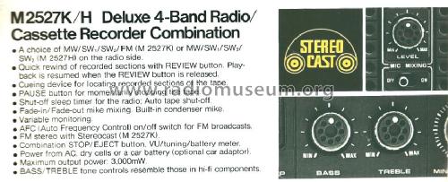 4 Band Portable Radio Cassette Recorder M-2527K; Sanyo Electric Co. (ID = 1486161) Radio