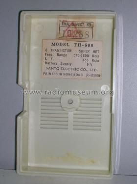 6 Transistor Personal TH-600; Sanyo Electric Co. (ID = 1876088) Radio