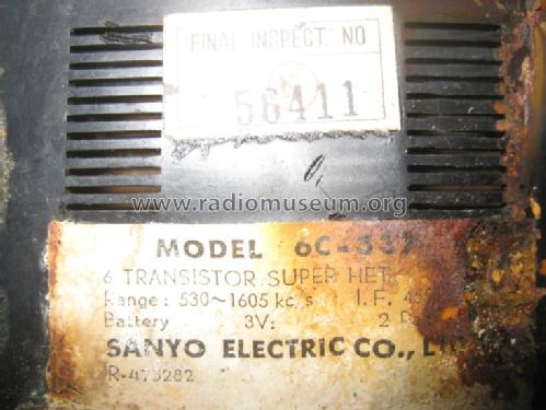 6 Transistor 6C-337 ; Sanyo Electric Co. (ID = 1694955) Radio