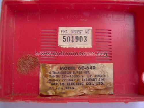 6C-64D; Sanyo Electric Co. (ID = 1032901) Radio