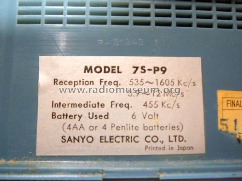 7S-P9; Sanyo Electric Co. (ID = 394373) Radio