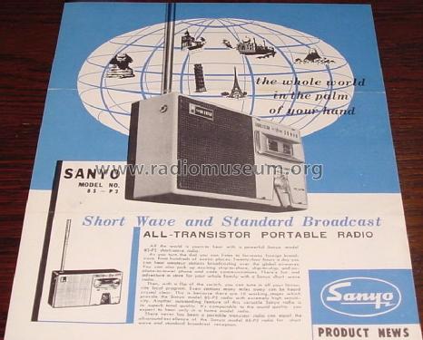 8 Transistor Deluxe All Wave 8S-P2; Sanyo Electric Co. (ID = 1634191) Radio