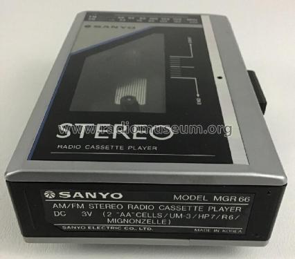 AM/FM Stereo Radio Cassette Player Sportster MGR66; Sanyo Electric Co. (ID = 2988361) Radio