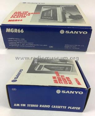 AM/FM Stereo Radio Cassette Player Sportster MGR66; Sanyo Electric Co. (ID = 2988365) Radio