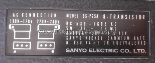 Cadnica 8S-P25A; Sanyo Electric Co. (ID = 3128684) Radio