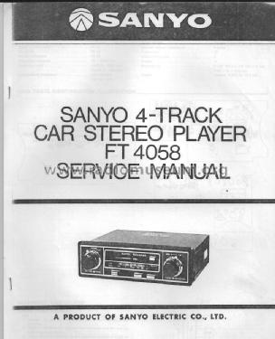 Car Stereo Player FT 4058; Sanyo Electric Co. (ID = 2045540) Car Radio