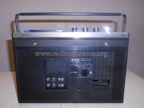 Cassette Stereo Play & Record M-4000 ; Sanyo Electric Co. (ID = 2365075) Reg-Riprod