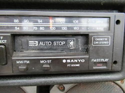 Cassette Car Stereo FT 930ME ; Sanyo Electric Co. (ID = 2820840) Car Radio