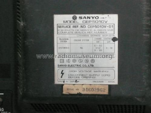 CEP5010V; Sanyo Electric Co. (ID = 1631609) Television