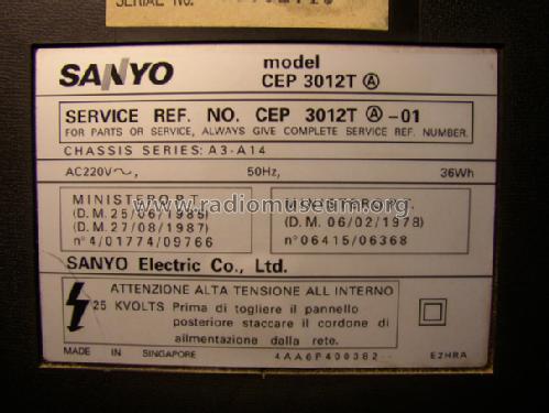 CEP-3012T; Sanyo Electric Co. (ID = 824267) Television