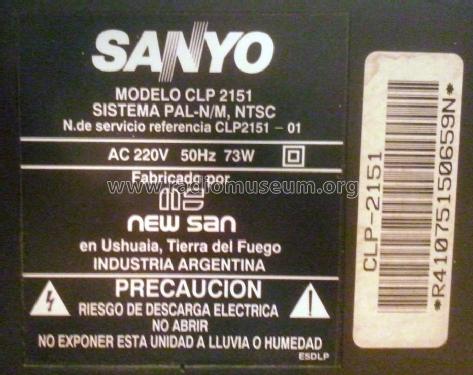 CLP 2151 - CLP2151-01; Sanyo Electric Co. (ID = 1820491) Televisión