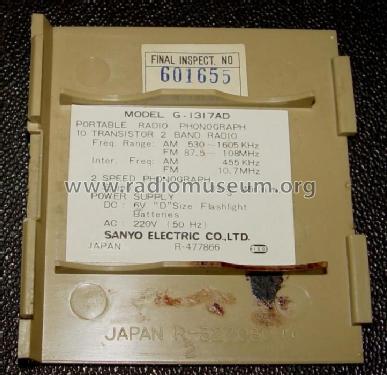 G-1317AD; Sanyo Electric Co. (ID = 436753) Radio