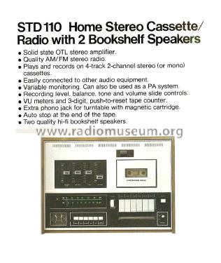 Home Stereo Cassette Radio Recorder STD-110; Sanyo Electric Co. (ID = 1498521) Radio