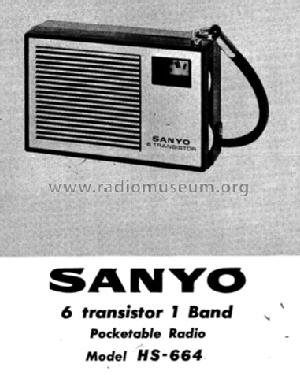 6 Transistor HS-664; Sanyo Electric Co. (ID = 1698920) Radio