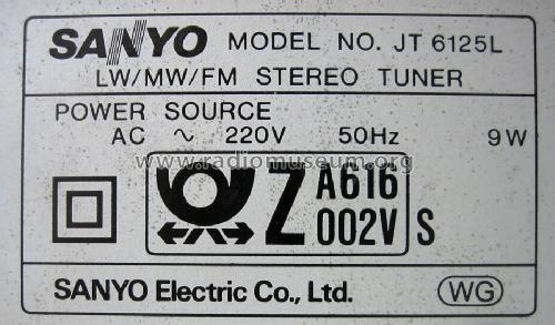 JT 6125L; Sanyo Electric Co. (ID = 661647) Radio