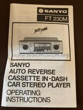 Just Tune FT 230M; Sanyo Electric Co. (ID = 2886784) Car Radio