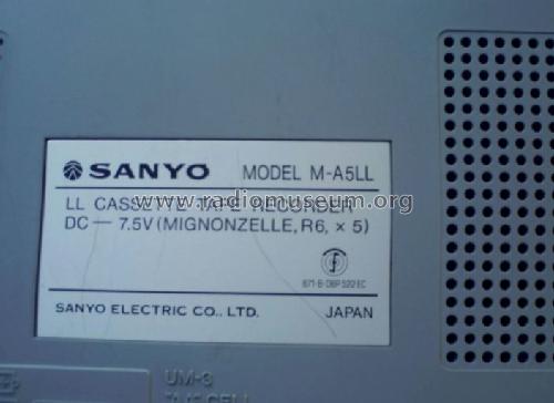 LL Cassette Tape Recorder M-A5LL; Sanyo Electric Co. (ID = 1254672) Ton-Bild