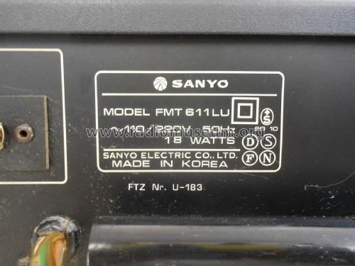 LW/MW/FM Stereo Tuner FMT-611LU; Sanyo Electric Co. (ID = 2191878) Radio