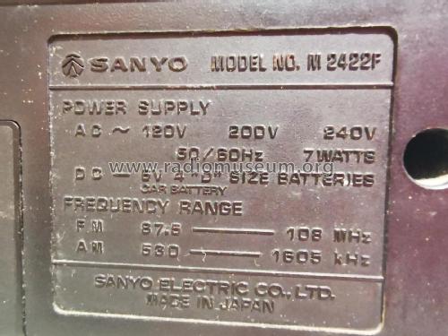 M-2422F; Sanyo Electric Co. (ID = 3101953) Radio