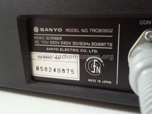 Memo-Scriber TRC8060Z; Sanyo Electric Co. (ID = 1803101) R-Player