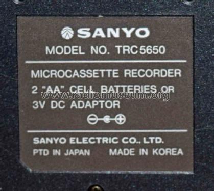 Micro Talk-Book TRC5650; Sanyo Electric Co. (ID = 2061208) Enrég.-R