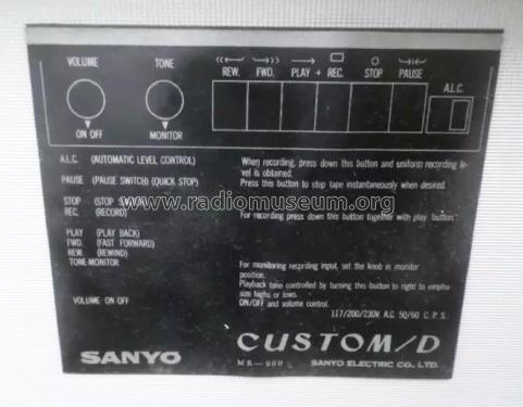 MR-900 Custom/D; Sanyo Electric Co. (ID = 2710399) R-Player