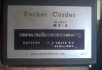 Pocket-Corder MC-2; Sanyo Electric Co. (ID = 639747) R-Player