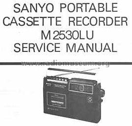 Portable Cassette Recorder M-2530LU; Sanyo Electric Co. (ID = 838070) Radio