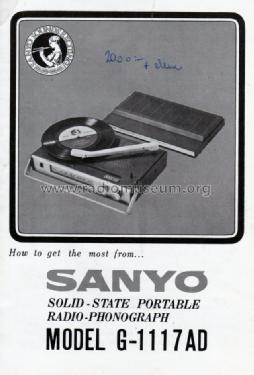 Portable Radio-Phonograph G-1117 AD; Sanyo Electric Co. (ID = 1065775) Radio