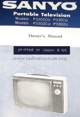 Portable Television P3302U; Sanyo Electric Co. (ID = 1733020) Televisore