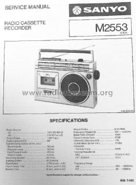 Radio Cassette Recorder M2553; Sanyo Electric Co. (ID = 1719161) Radio