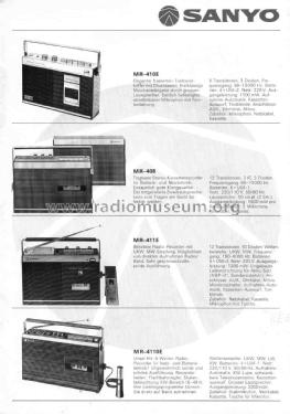Radio Cassette Recorder MR-4110EN; Sanyo Electric Co. (ID = 2804943) Radio