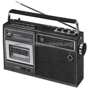 Portable Radio Cassette Recorder with Mike Mixing M-2412F; Sanyo Electric Co. (ID = 2970827) Radio