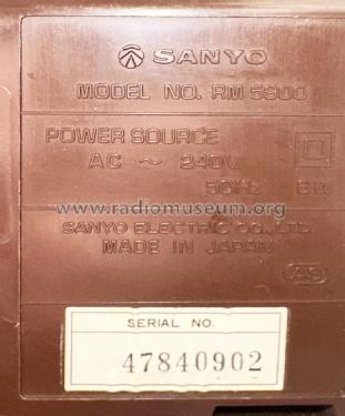 RM-5900; Sanyo Electric Co. (ID = 2987445) Radio