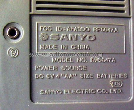 RP5047A; Sanyo Electric Co. (ID = 1825014) Radio