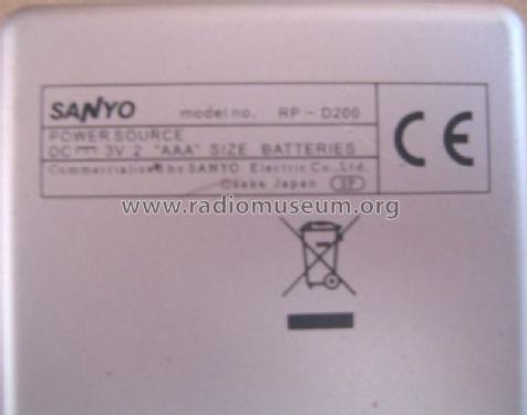 RP-D200 GB; Sanyo Electric Co. (ID = 1284628) Radio