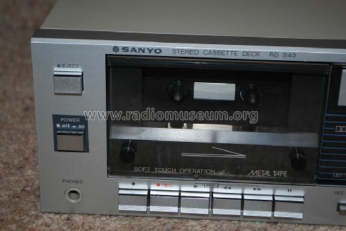 Stereo Cassette Deck RD S40; Sanyo Electric Co. (ID = 1516147) R-Player